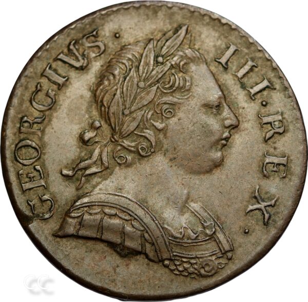 George III,Halfpenny 1771, EF