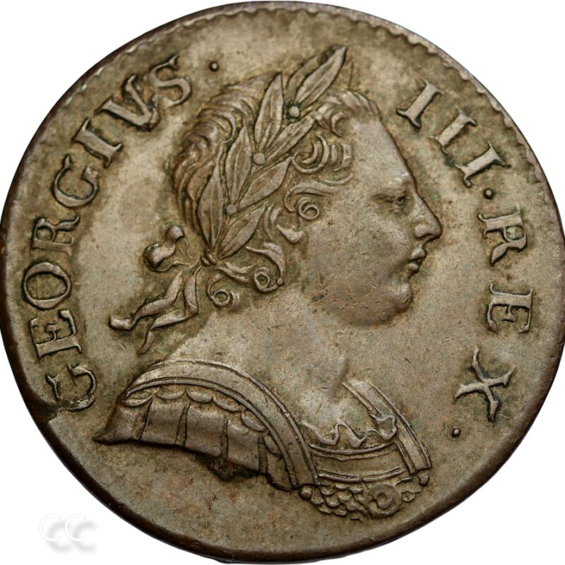 George III,Halfpenny 1771, EF