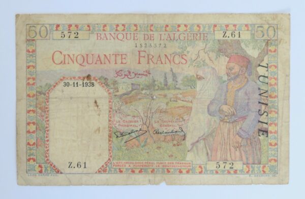 Tunesia 50 Francs 1938