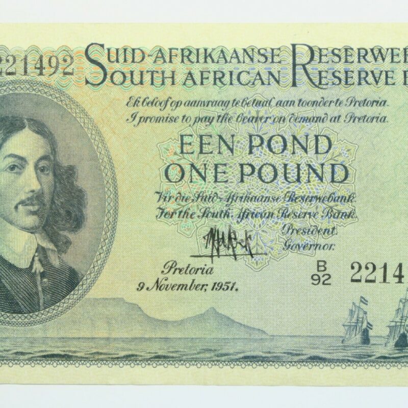 Sth Africa One Pound 1951
