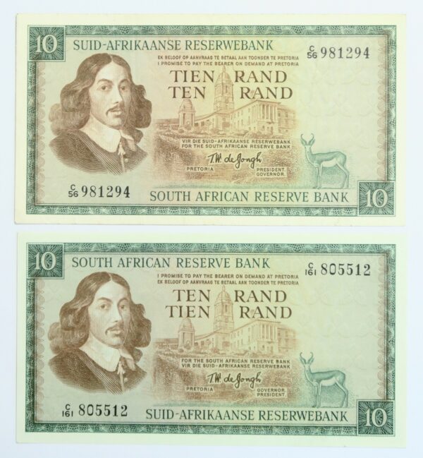 Sth Africa 10 Rand Pair 1967