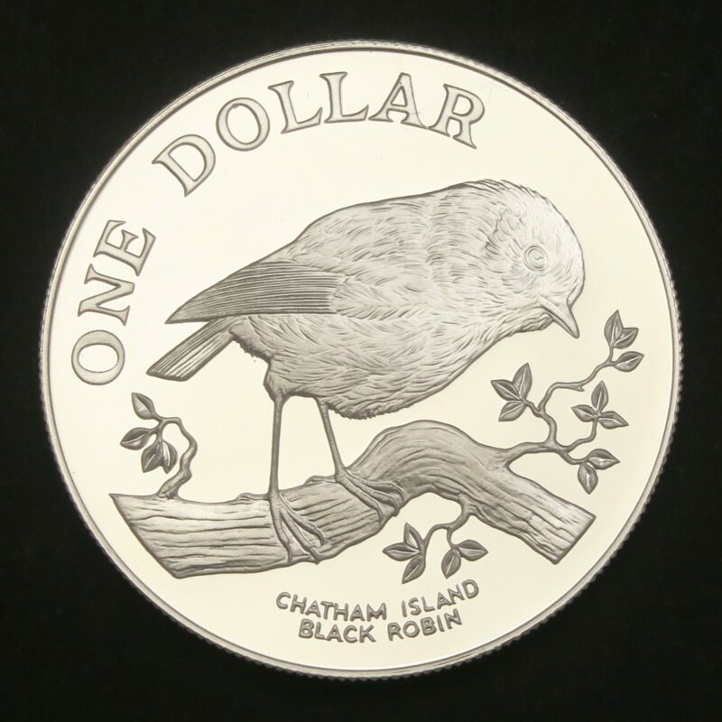 Black Robin Silver Proof coin