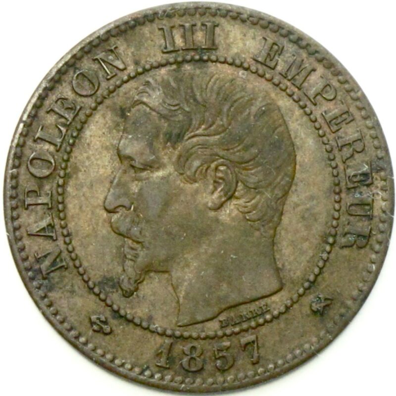 1857B Two Centimes gVF