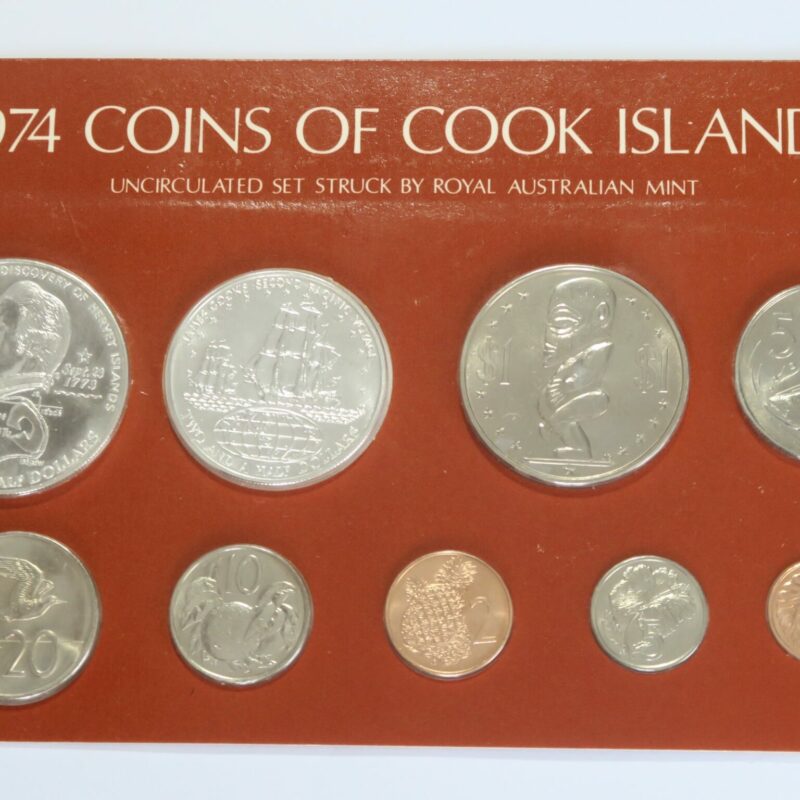 Cook Islands 9 coin set 1974