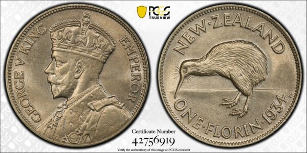 1934 Florin, Choice Unc