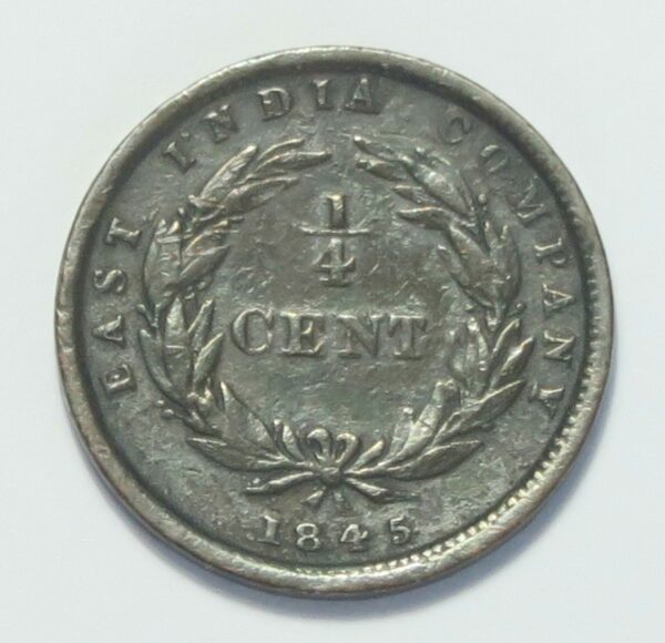 1/4 Cent 1845 Straits Settlements