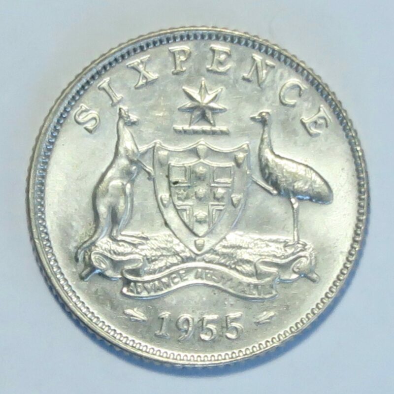 Australia 1955 Sixpence aUNC