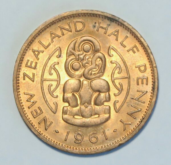 1961 Halfpenny Unc Red
