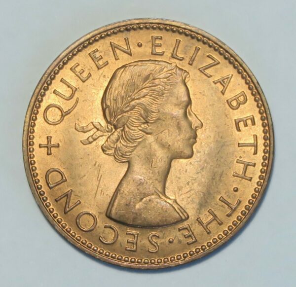 1961 Halfpenny Unc Red