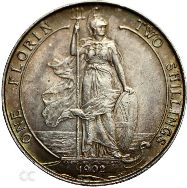 Edward VII Florin 1902 EF