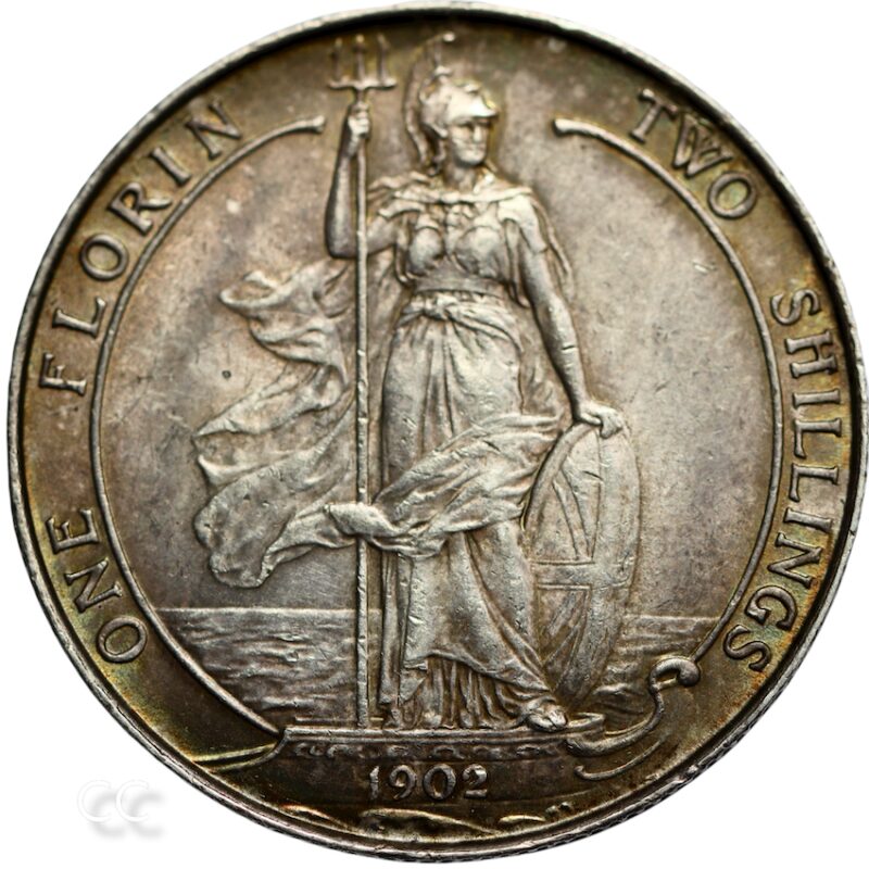 Edward VII Florin 1902 EF