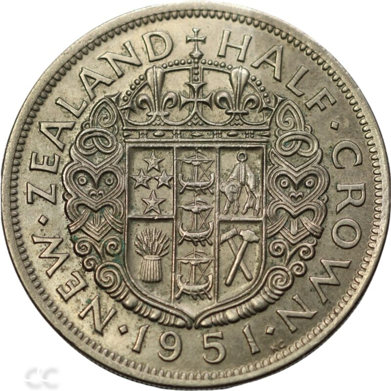 NZ 1951 Half Crown