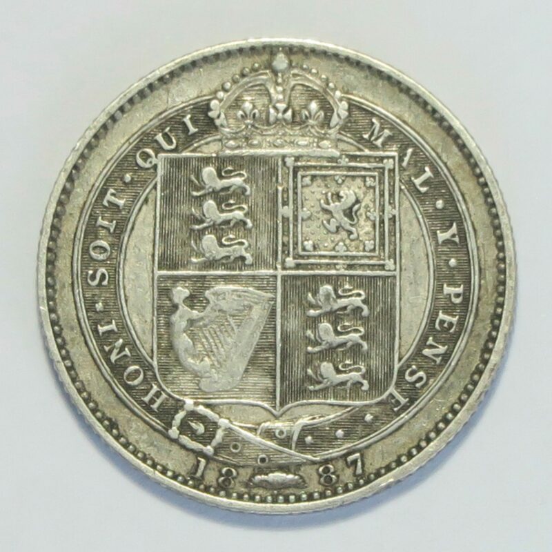 1887 Jubilee Shilling gFine