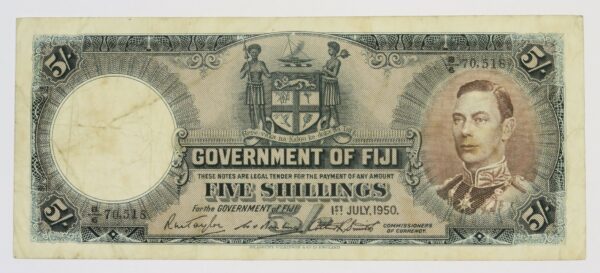 Fiji 5 Shillings 1950