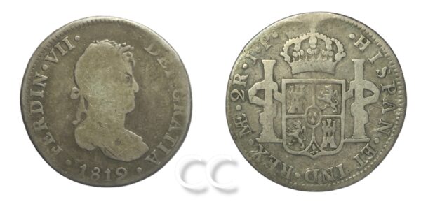 Peru Spanish Rule ,2 Reals 1819