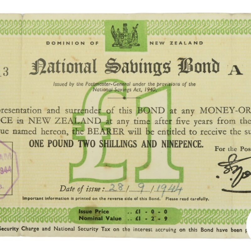 NZ National Savings Bond 1944