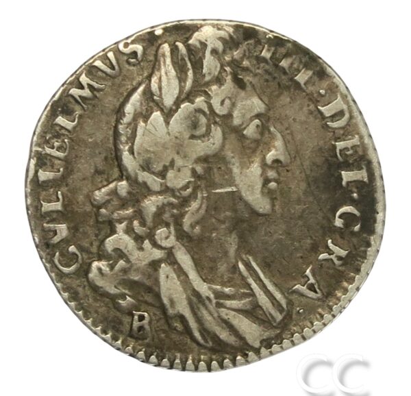 William III Sixpence 1696B