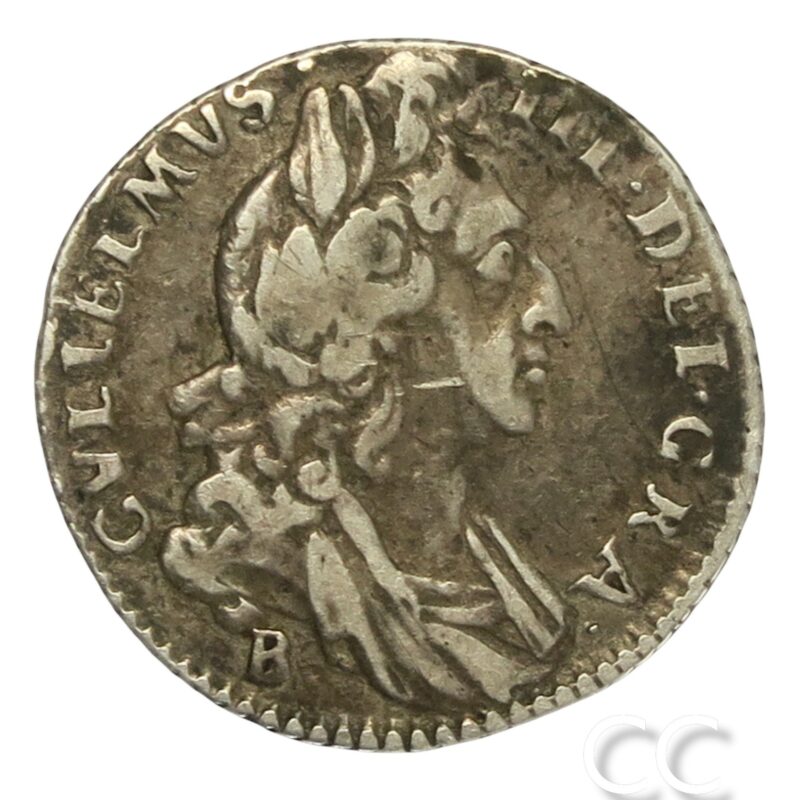 William III Sixpence 1696B