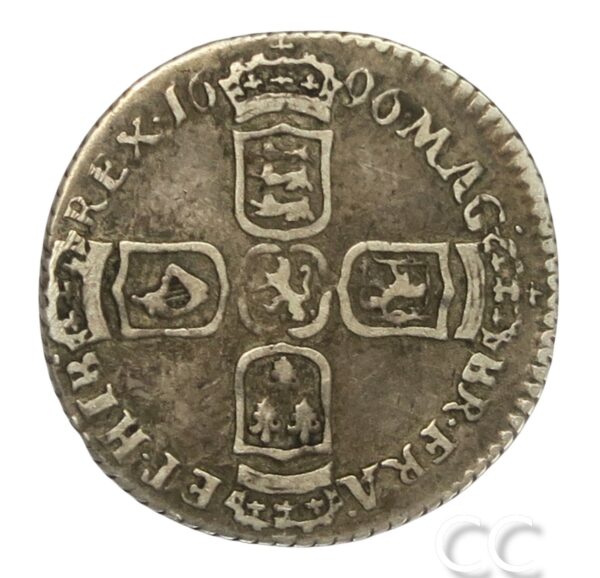 William III Sixpence 1696B