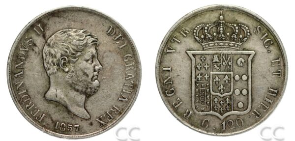 Naples 120 Grana 1857