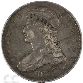 Cappe Bust Half Dollar 1837