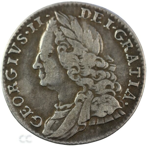 George II, Sixpence 1757