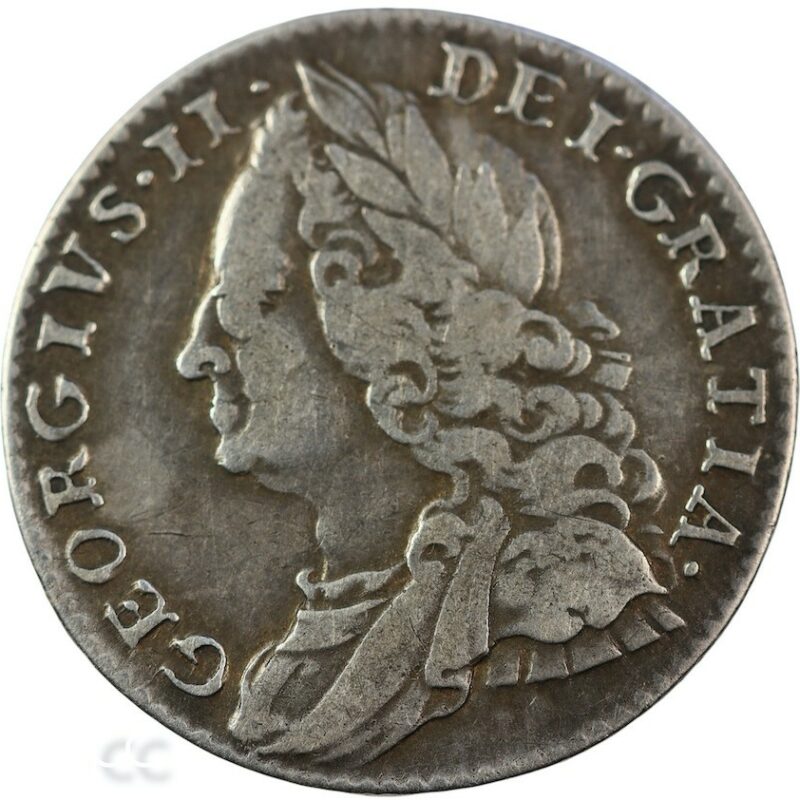 George II, Sixpence 1757