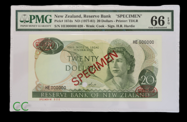 new zealand specimen banknote