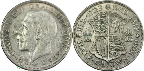 1930 small mintage half crown