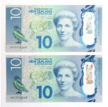 New zealand polymer ten dollar bank notes
