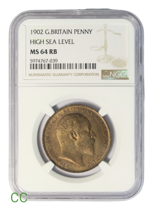 1902 penny ngc grade ms63 red brown
