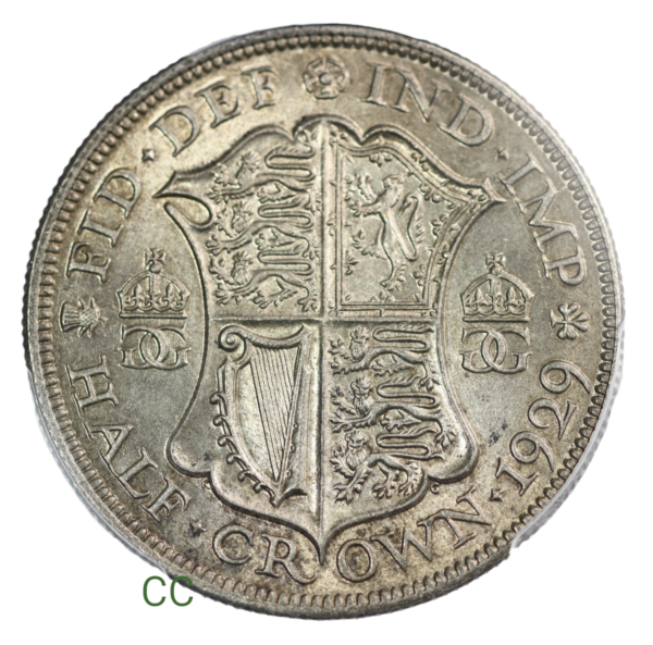 1929 modified bare head halfcrown