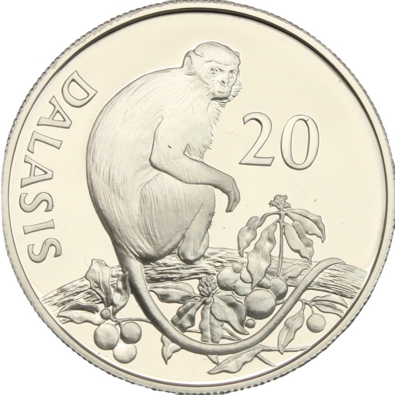 Gambia 20 dalasis coin