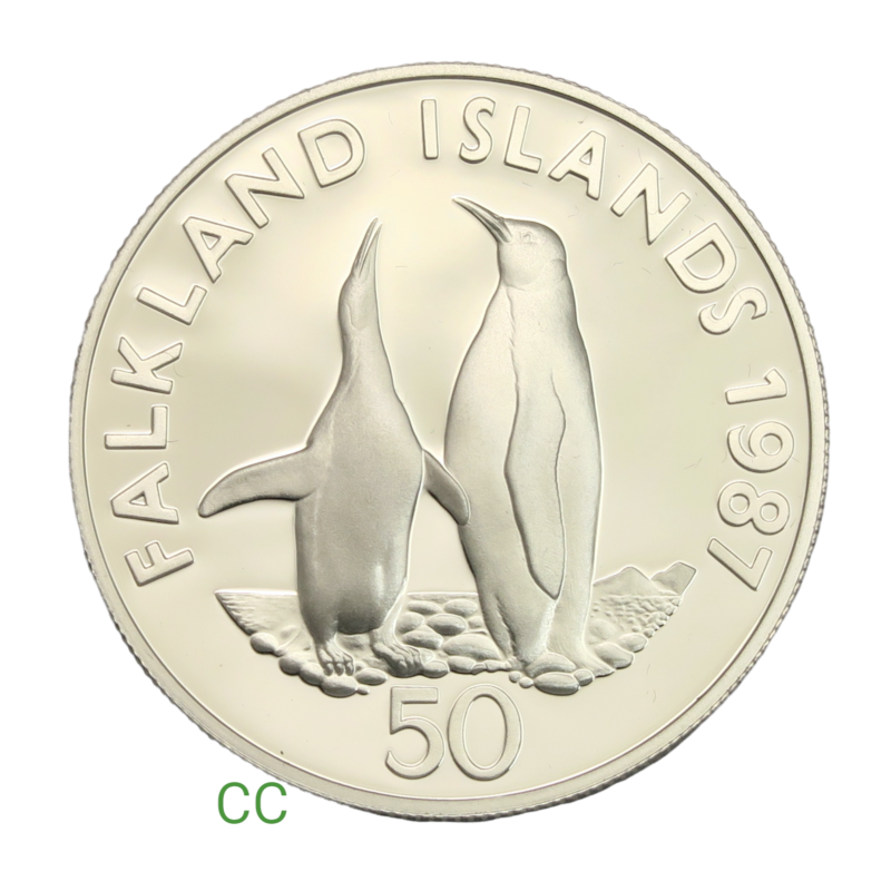 Falkland islands silver coins