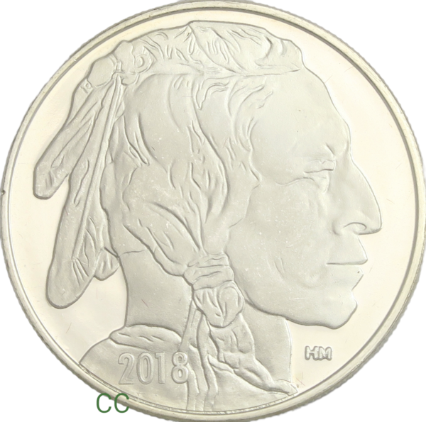 Silver buffalo bullion round