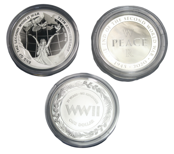 Three proof silver coins