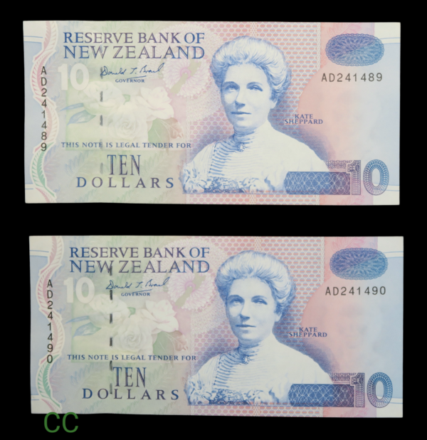 Kate sheppard 10 dollar pair