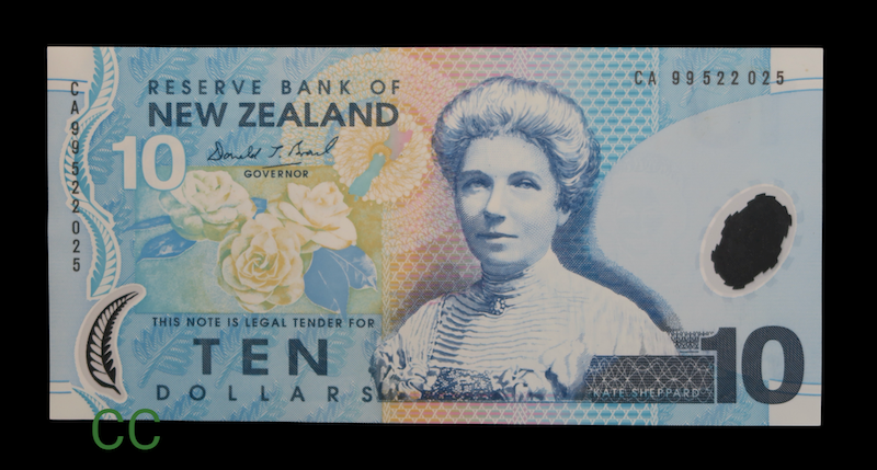 Kate sheppard blue ten dollar note