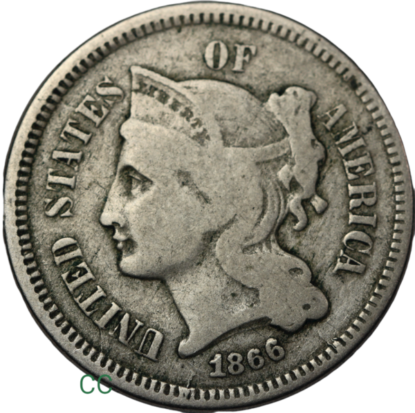 Three cent coins