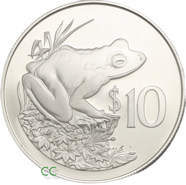 Fiji frog silver coin