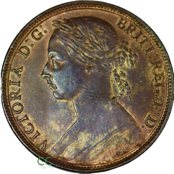 Victoria young2 head penny 1891