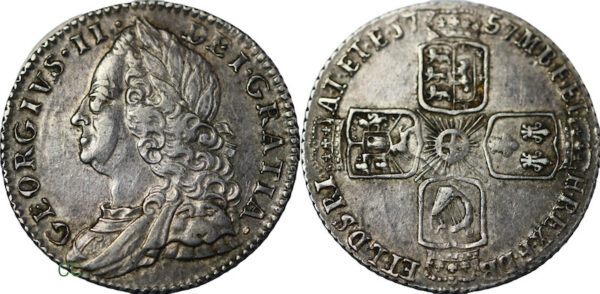 1757 sixpence excellent coin