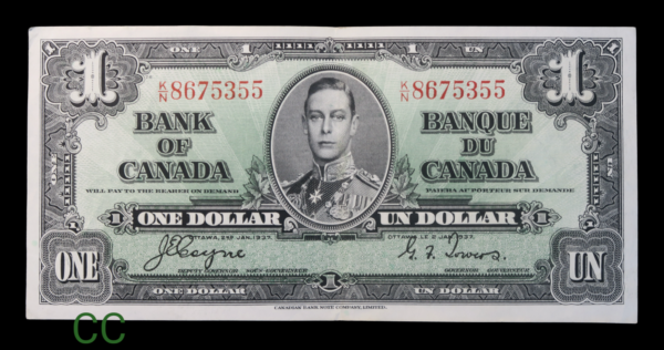 Bank of canada 1937 note