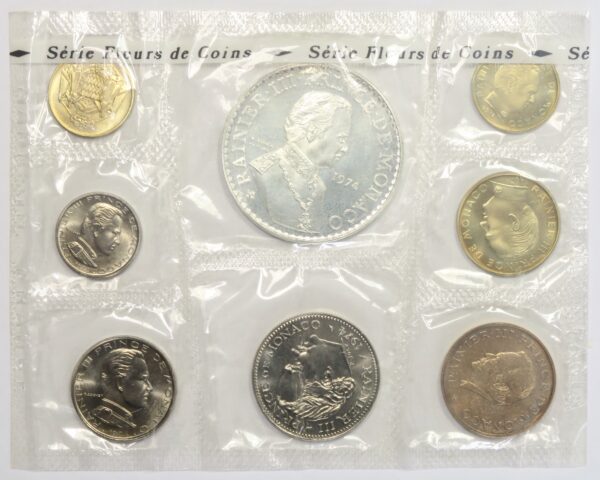 Monaco coin set 1974