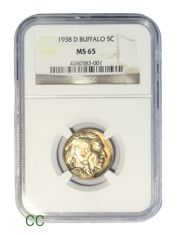 Buffalo nickel 1938d