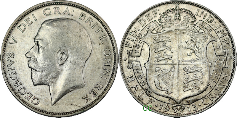 1913 half crown
