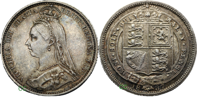 1887 jubilee sixpence