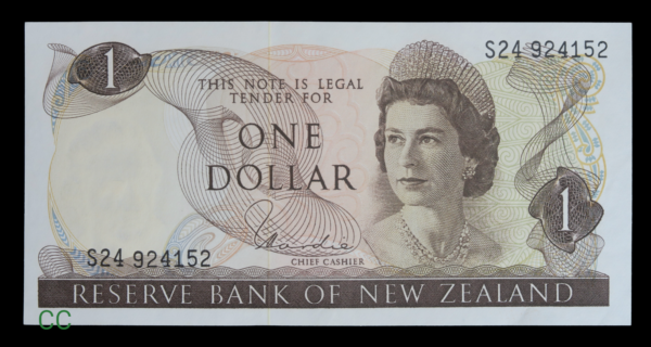 Zealand uncirculated dollar note