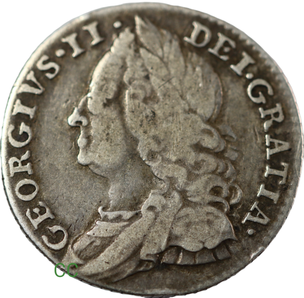 Old laureate bust sixpence 1758