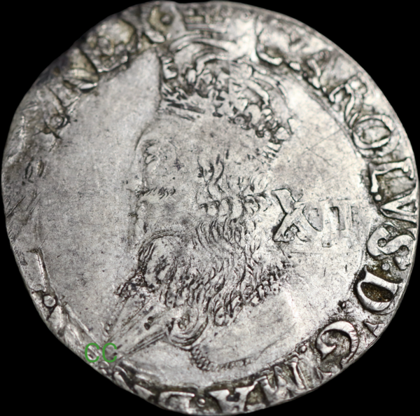 Garnished shield shilling 1648